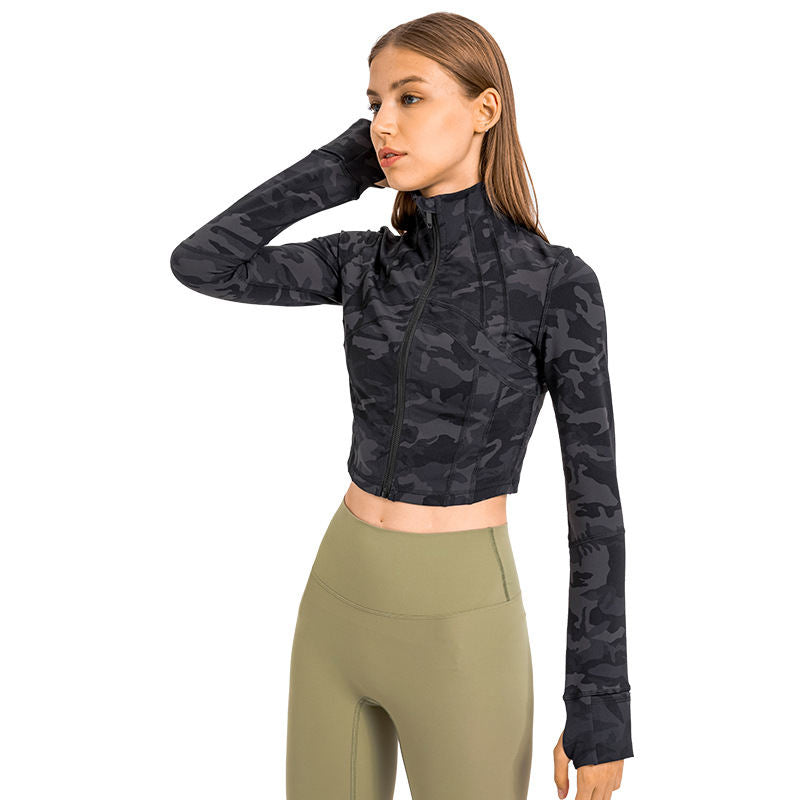 Autumn And Winter New Elastic Slim-fit Yoga Wear Coat For Women