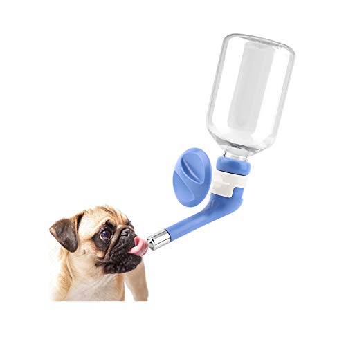 Andiker Dog Water Bottle for Crate, No-drip 350ml Dog Water Dispenser Adjustable and Detachable Installed on the Kennel Ca...