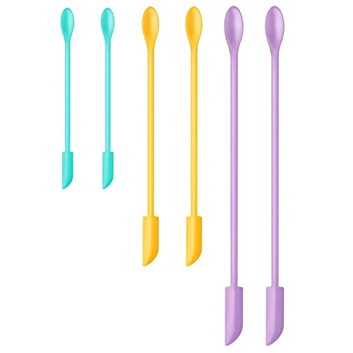 Silicone Spatula Set (6Pcs) - Mini Scraper Tool for Beauty & Food - Reach Every Last Drop, Multi-Size Spatulas for Makeup ...