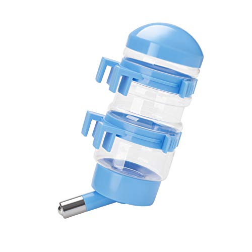 No Drip Dog Kennel Water Bottle Dispenser for Crate, 400ml Dripless Pet Drinking Fountains Kettle with Automatically Feedi...