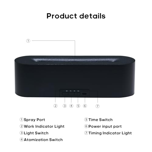 Essential Oil Diffusers,Flame Colorful Water Vapor Fire Fireplace Humidifier for Aromatherapy Aroma Therapy Machine Room B...
