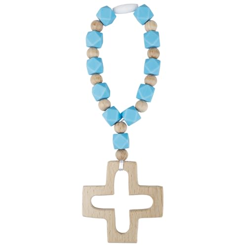 Sumalon Cross Baptism Silicone Rosary, First Communion Rosary Collection Shower Christian Communion Gifts