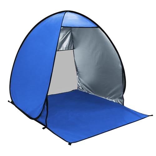 NARMAY Camping Tent, Pop Up Beach Tent, Portable Sun Shelter for 1-2 Person with UPF 50+ UV Protection - Blue