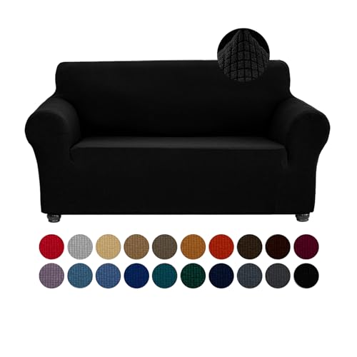 Joccun Stretch Loveseat Couch Cover Slipcover, 1-Piece Sofa Cover for 2 Cushion Couch Spandex Jacquard Washable Furniture ...