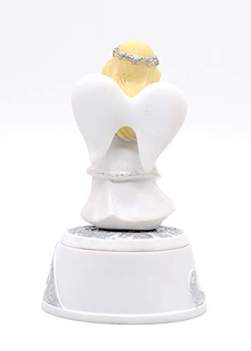 Comfy Hour First Communion Angel Figurine Music Box, Christian Catholic Prayer Keepsake with Chalice and Cross, Artisan Cr...