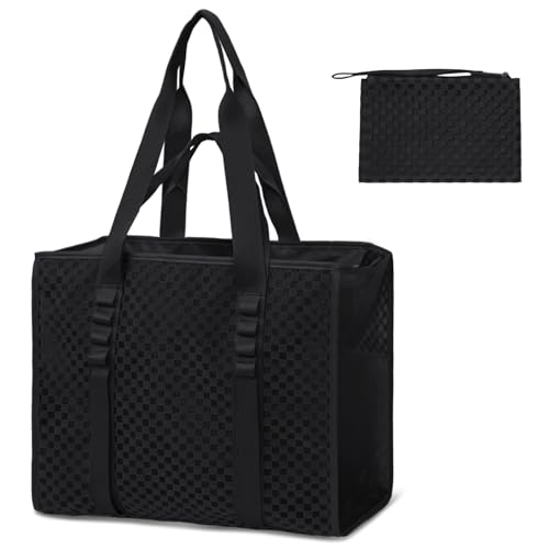 MOMINSIDE Beach Bags for Women Mesh Beach Bag - Large Beach Tote Bag with Zipper, 2 Insulated Pocket, Hat & Towel Clips, F...