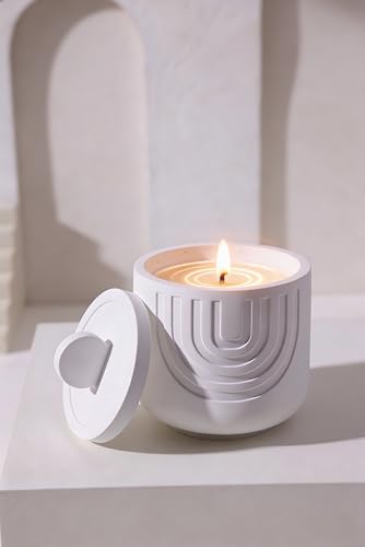 Viyffo 6.35oz Small Scented Candle - Sandalwood, Home Scented Candle for Women and Men, Non Toxic Soy, Decorative Handmade...