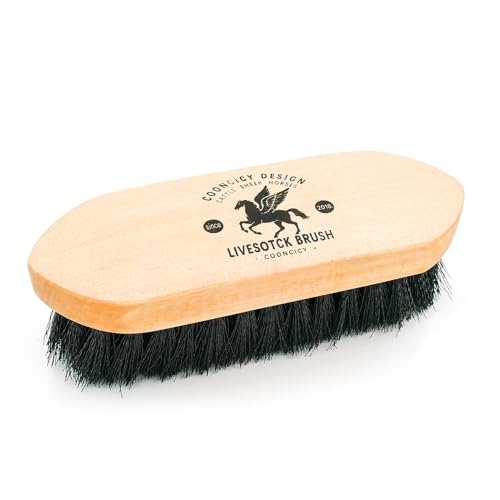 Cooncicy Medium Livestock Brush for Goat, Cattle, Cow - Horse Brushes for Grooming - Premium Horse Brush for Show, Goat Su...