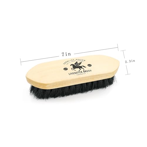 Cooncicy Medium Livestock Brush for Goat, Cattle, Cow - Horse Brushes for Grooming - Premium Horse Brush for Show, Goat Su...