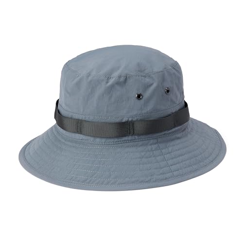 Amazon Essentials Men's Washed Nylon Outdoor Wide Brim Sun Bucket Hat