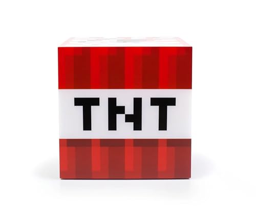 Minecraft TNT Block 6 Inch USB LED Night Light Cube - Decorative, Fun, Safe & Awesome Bedside Mood Lamp Toy for Baby, Kid...