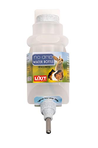 Lixit® Top Fill No Drip Water Bottles for Rabbits, Ferrets, Hamsters, Guinea Pigs, Rats, Chinchillas and Other Small Anima...