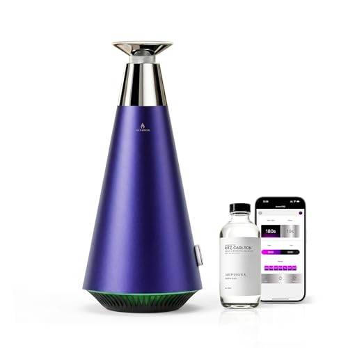 Wireless Rechargeable Waterless Oil Diffuser Starter Kit - 1500 Sq Ft Coverage, Alloy Atomization System,Mood Light,Hotel ...