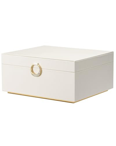 pickpiff 2 Layer Jewelry Box Organizer for Women, Jewelry Organizer with Handle & Removable Tray, Necklace Holder Ring Ear...