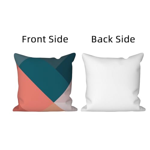Vie Savaran Geometric Throw Pillow Covers Colorful Geometry Strip Patchwork Sun Abstract Mid Century Modern 18x18 Set of 4...