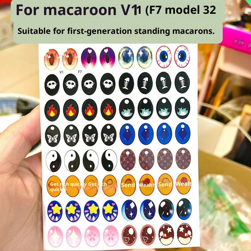 Macaron Colored Contact Lens Makeup Eye Stickers, Handmade DIY Doll Eyelash Stickers, Sit-down Stickers Eyes