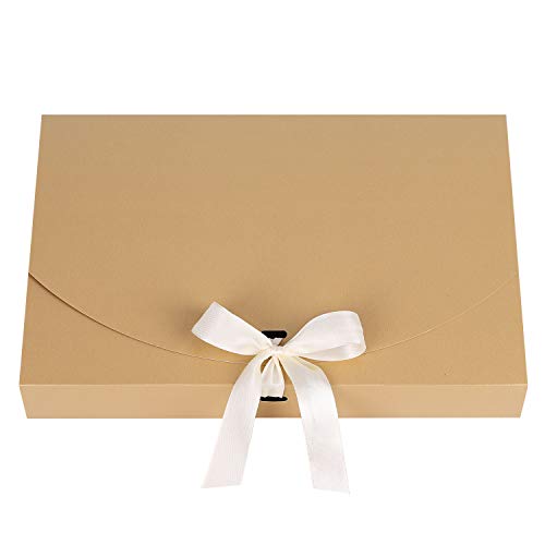10Pcs Gift Boxes with Ribbon Bowknot Kraft Paper Gift Bag Envelope Wrapping Box Scarf Lingerie Necklace Shirt Gift Packagi...