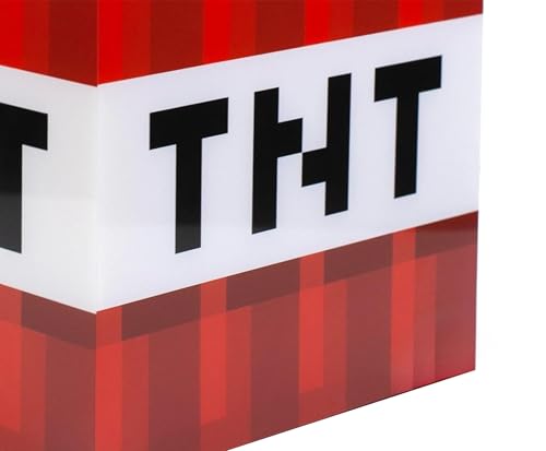 Minecraft TNT Block 6 Inch USB LED Night Light Cube - Decorative, Fun, Safe & Awesome Bedside Mood Lamp Toy for Baby, Kid...