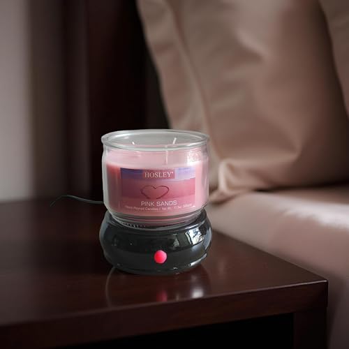 Hosley Black Ceramic Electric Warmer for Fragrance Candle Wax Liquid Potpourri. Ideal for Spa and Aromatherapy. Use Brand ...