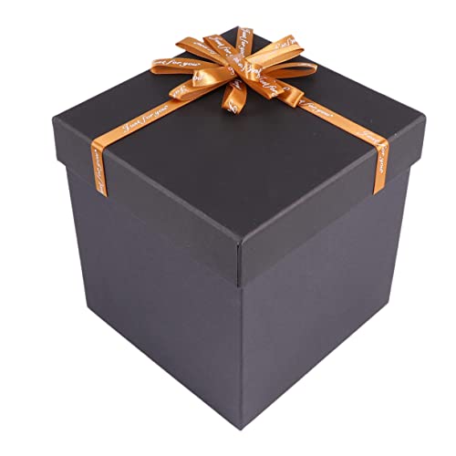 FRCOLOR Delicate Box Brown Bowknot Elegant Present Storage Case for Weddings Birthdays Anniversaries Engagements Material