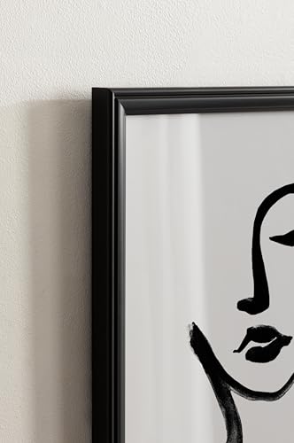 Kate and Laurel Adlynn Modern Rectangle Poster Frame, 20 x 26, Black, Minimal Large Photo Frame for Use as Movie Poster Di...