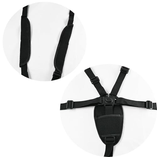 Universal 5 Point Adjustable Baby Seat Chest Harness for Child Seats, with Baby Shoulder Strap and Crotch Harness Pads for...