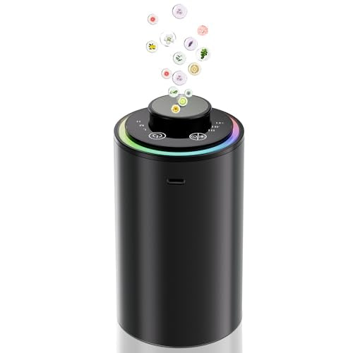 Waterless Essential Oil Diffuser, Portable Aromatherapy Diffuser,3 Countdown Timers & 3 Mist Levels for Home, Room, Car, O...