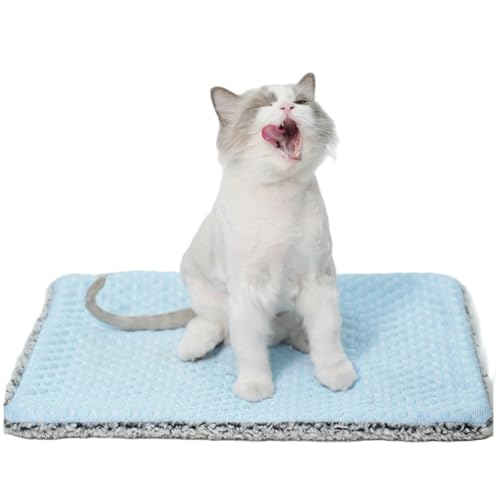 WKWLK Two Uses'Cat Mat,Cooling&Self Warming Cat Mat.18 * 24in-Cooling Cat Pad.Hot/Cold Mat for Pets.Cats self Heating pad....