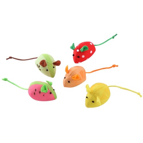 Haourlife Catnip Cat Mice Toys Interactive Mouse Cat Toy for Indoor Adult Cats Kitten Kitty Baby Cat Chew Exercise Toy Fru...