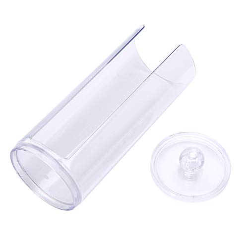 Acrylic Makeup Cotton Pads Storage Box with Lid, Cosmetic Organizer for Cotton Swabs, Beauty Supplies & Home Accessories