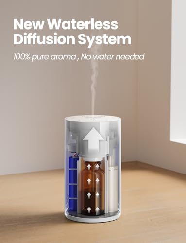 Waterless Essential Oil Diffuser, Portable Aromatherapy Diffuser with 20mL Capacity, Battery Operated Mini Scent Diffuser,...