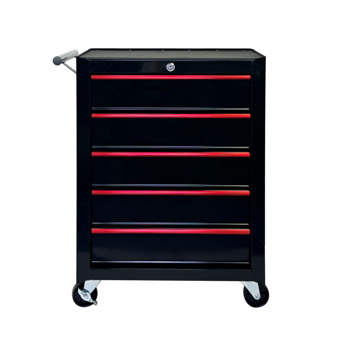 Rolling Metal Tool Chest with 5 Drawers, 20" 5-Drawer Tool Chest Cabinet with Ball Bearing Drawer Slides, Steel Tool Storage Box Organizer -BLACK