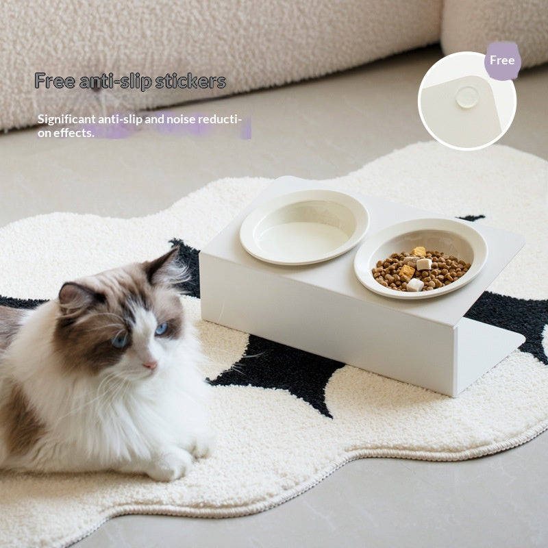 Elevated Neck-supporting Spill-proof Food And Water Bowl For Cats And Dogs