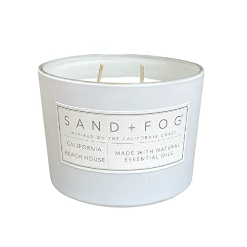 Sand + Fog Scented Candle - California Beach House – Additional Scents and Sizes – 100% Cotton Lead-Free Wick - Luxury Air...