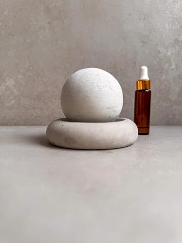 Concrete Essential Oil Diffuser, Aromatherapy Sphere, Passive Dome Diffuser, Cement Decor, Fragrance Air Freshener, Cement...
