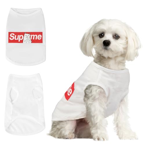 Lightweight Dog Vest Shirt - Soft Breathable Sleeveless Summer Pet Clothes, Funny Print T-Shirt, X-Large