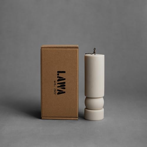 LAWA Zen Candle - Beautiful Handmade Pillar Scented Soy Wax Elegant Aesthetic Candle Housewarming Gift Home Room Shelf Dec...