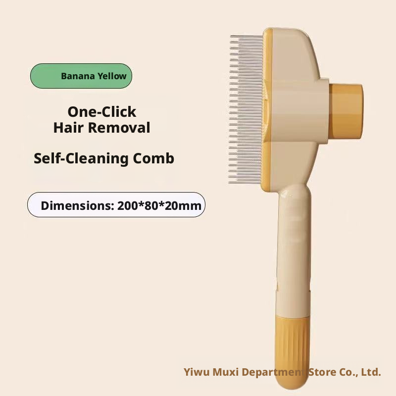 Pet Cleaning Comb-Yellow-1 pcs