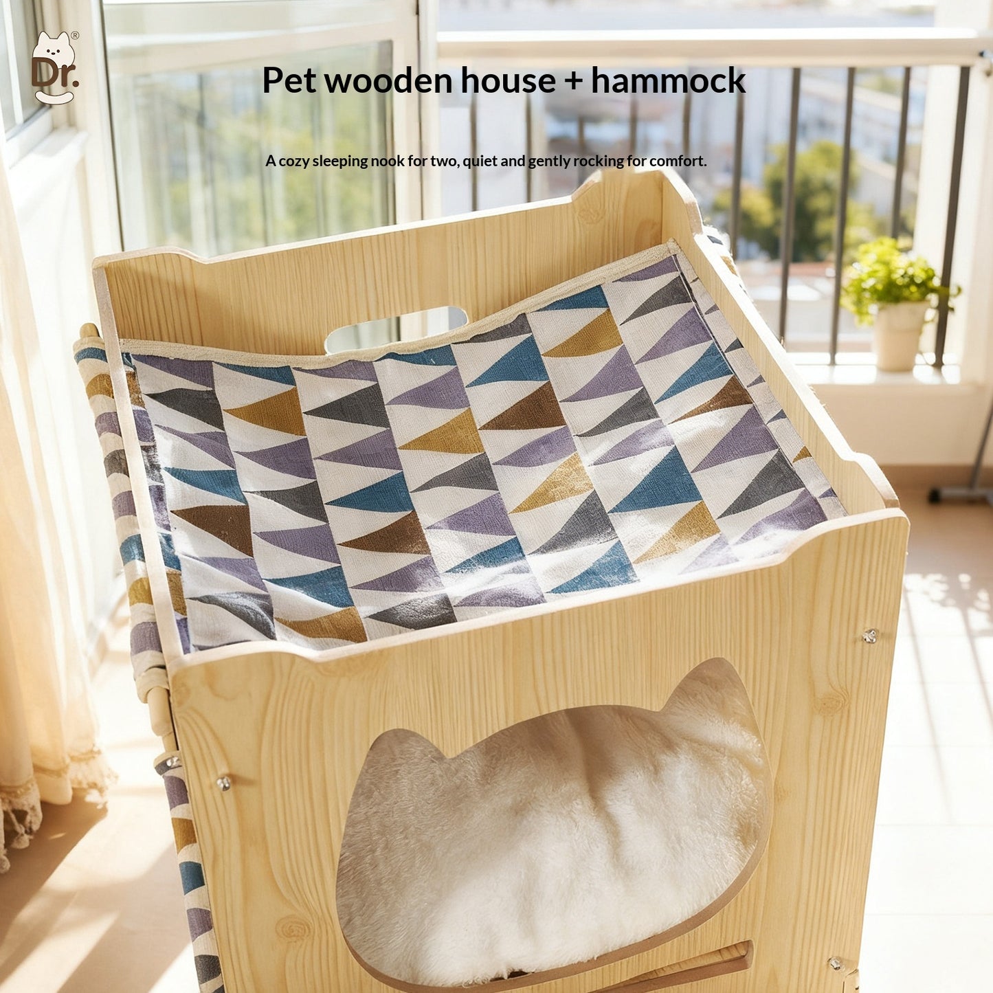 Four-season Stackable Wooden Cat Bed For Home Use