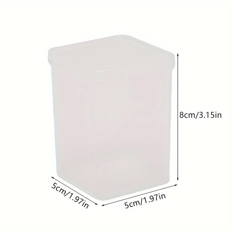 1pc Single Cotton Swab Storage Box Designed for Nail Art Suitable for Makeup Remover Wipes and Cotton Pads Square Transpar...