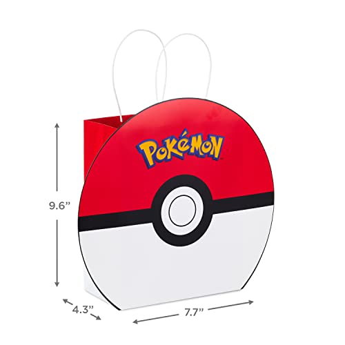 Hallmark Pokémon Gift Bag Bundle (9" Medium PokéBall and 15" Extra Large Pikachu) for Kids, Birthdays, Christmas, Valentin...