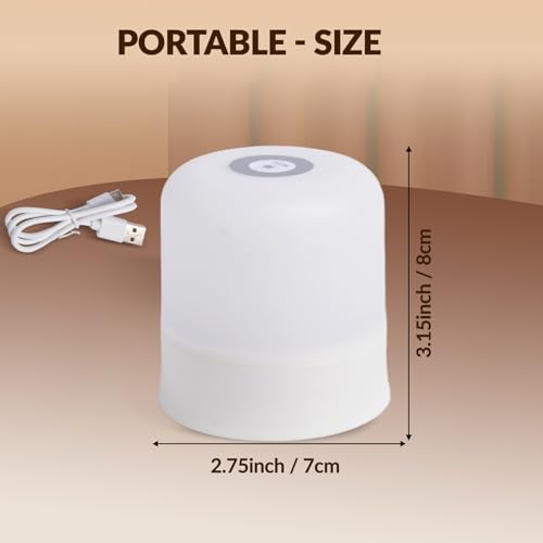 Cravonel Portable Baby Night Light, 3 Color Egg Lights for Nursery, 2400mAh, Small Rechargeable LED Lamp, Dimmable Touch N...