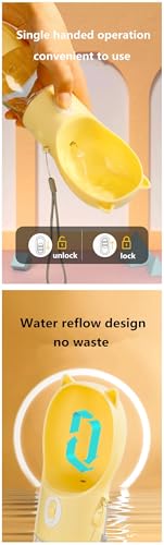 Dog Travel Water Bottle with Food Container – 2-in-1 Portable Pet Water Dispenser, Leak-Proof Dog Water Bottle with Bowl &...