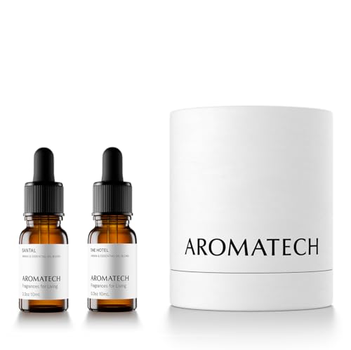 AromaTech Santal & The Hotel Set | Gift Set of Aroma Diffuser Essential Oils Blend of Santal Cardamom, Papyrus, Musk | The...