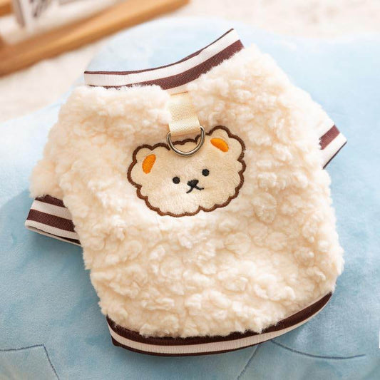Autumn Warm Dog Hoodies Soft Fleece Dog Clothes Fashion Puppy Sweatshirts Animal Pattern Cat Hoodies Pet Pullovers Dog Costumes