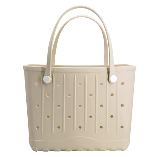 CXY Rubber Beach Bag EVA Waterproof Tote Bags Washable Sand-proof Travel Handbags for Pool Boat Groceries Work Sports