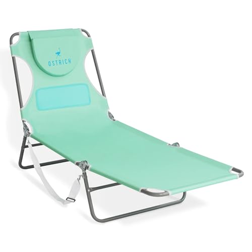 Ostrich the Ladies Comfort Lounger with Chest Support, Foldable and Portable Reclining Outdoor Patio Beach Lawn Camping Po...