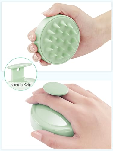 HEETA Scalp Massager Hair Growth, Soft Silicone Scalp Scrubber Shampoo Brush for Exfoliation, Dandruff Removal Head Massag...