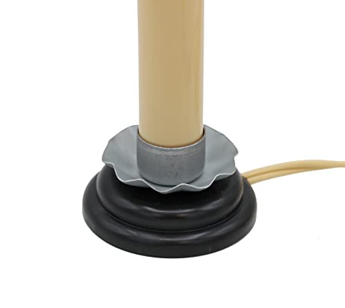 Creative Hobbies 7 Inch Electric Rustic Country Candle Lamp with On/Off Switch, 5 Foot Ivory Cord, Metal Base and 5W Silic...