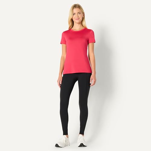 Amazon Essentials Women's Active Quick Dry Tech Stretch Short-Sleeve Crewneck T-Shirt, Multipacks